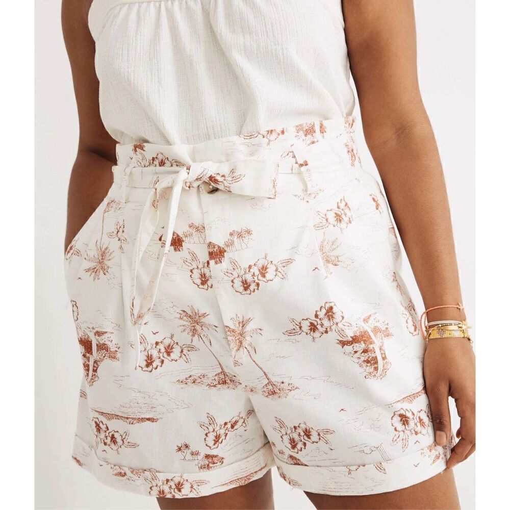 Madewell Paperbag Shorts in Paradise Toile